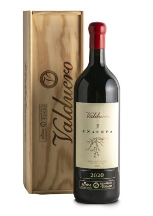 Valduero Una Cepa 2020 Selección Especial Barrica tuvino-Membresía la Tenada- Doble Magnum Botella de 3l. Estuche de Madera