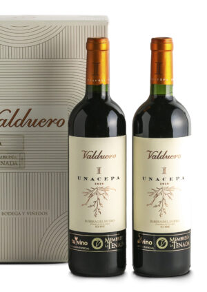 Valduero Una Cepa 2020 Selección Especial Barrica tuvino-Membresía la Tenada-Pack Estuche 2 Botellas