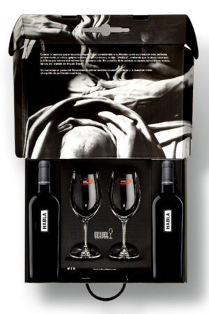 Estuche HABLA Nº 35 2021 Pack 2 Botellas + 2 Copas Riedel