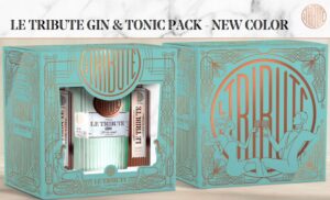 Pack Le Tribute Gin 0,70 l.+2 Botellas de Tónica (Estuche Turquesa)