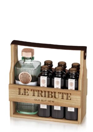 Pack Le Tribute Gin 0,70 l.+6 Botellas de Tónica (Estuche de Madera)
