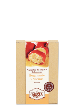 Pimientos rellenos de bogavante y vieiras