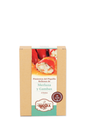 Pimientos rellenos de merluza y gambas
